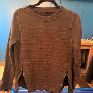 Lululemon Quilted Front Zip Pocket Pullover - Faded Black